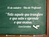 15 de Outubro – Dia do Professor